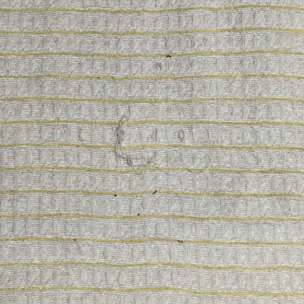 Rachel Ashwell Farmhouse Blanket‎ Throw Yellow Cream Striped Fringe Queen